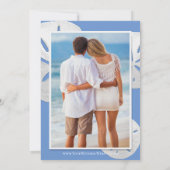 Beach Photo Cornflower Blue Sand Dollars Tropisch Kaart (Achterkant)