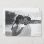 Beach Photo Elopement Wedding Aankondiging (Achterkant)