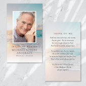 Beach Photo Memorial Prayer Kaart