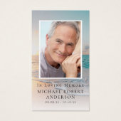 Beach Photo Memorial Prayer Kaart (Voorkant)