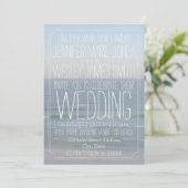 Beach Photo Modern Wedding Kaart (Staand voorkant)
