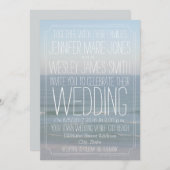 Beach Photo Modern Wedding Kaart (Voorkant / Achterkant)