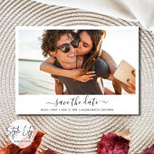 Beach Photo Modern Wedding Save The Date