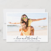 Beach Photo Nautical Wedding Save the Date (Voorkant)