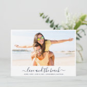 Beach Photo Nautical Wedding Save the Date (Staand voorkant)