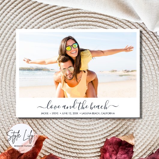 Beach Photo Nautical Wedding Save the Date