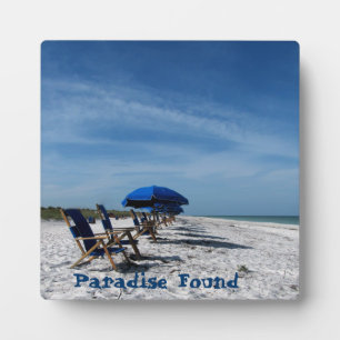 Beach Photo Plaque w Easel Fotoplaat