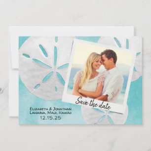 Beach Photo Sand Dollars Zee Blue Destination Save The Date