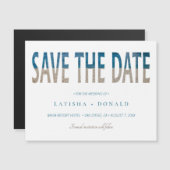 Beach Photo Typography Weddenschap Save the Date (Voorkant / Achterkant)