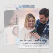 Beach Photo Verloving Announcement Briefkaart (Voorkant / Achterkant)