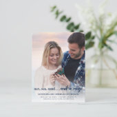 Beach Photo Verloving Announcement Briefkaart (Staand voorkant)