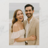 Beach Photo Wedding Elopement Reception Kaart (Achterkant)