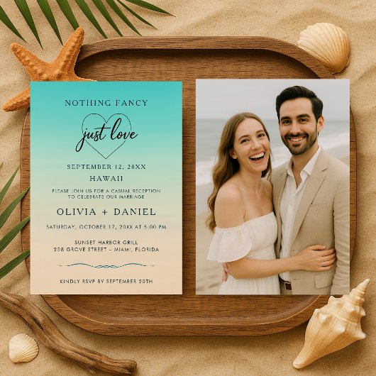 Beach Photo Wedding Elopement Reception Kaart