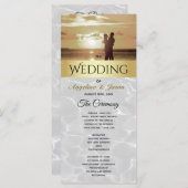 Beach Photo Wedding Programmakaart (Voorkant / Achterkant)