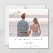 Beach Photo Wedding Save the Date Magnetische Uitnodiging (Voorkant)