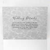 Beach Photo Wedding Tri-Fold Invitation Drieluik Uitnodiging (Binnenzijde eerst)