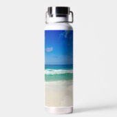 Beach Photography Blue Ocean Waves Personeelsforma Waterfles (Achterkant)