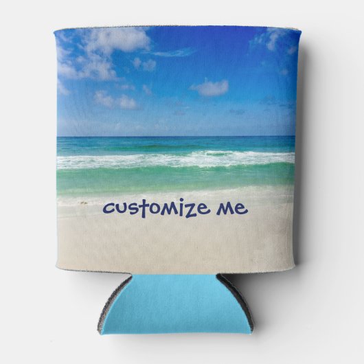 Beach Photography Blue Skies met golven Blikjeskoeler (Voorkant)