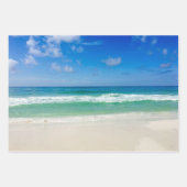 Beach Photography Blue Skies met golven Inpakpapier Vel (Voorkant 2)