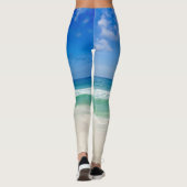 Beach Photography Blue Skies met golven Leggings (Achterkant)