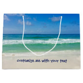 Beach Photography Blue Skies met Waves Custom Groot Cadeauzakje (Voorkant)