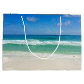 Beach Photography Blue Skies met Waves Custom Groot Cadeauzakje (Achterkant)