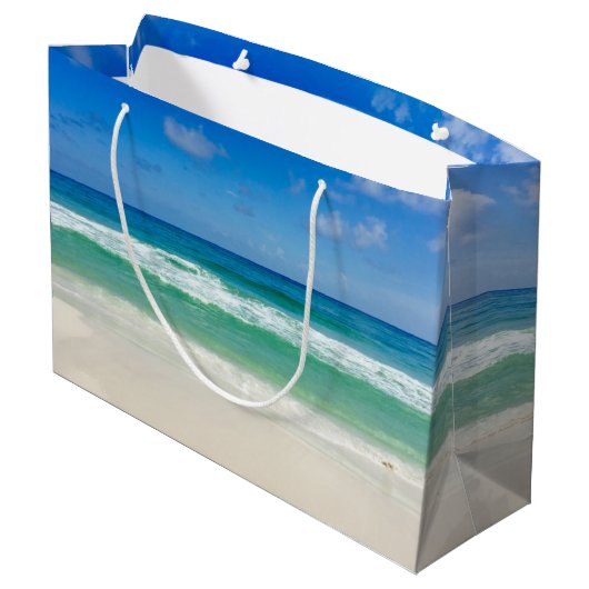 Beach Photography Blue Skies met Waves Custom Groot Cadeauzakje (Achterkant Gekanteld)