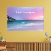 Beach Photography Decor with Travel Quote Canvas Afdruk (Insitu (Woonkamer))