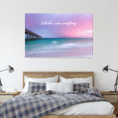 Beach Photography Decor with Travel Quote Canvas Afdruk (Insitu (Slaapkamer))