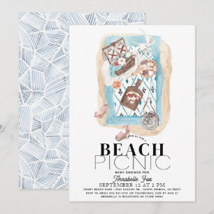 Beach Picnic Baby shower Indigo Kaart