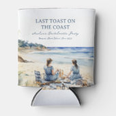Beach Picnic Bachelorette Laatste Toast aan de Kus Blikjeskoeler (Voorkant)