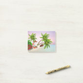 Beach Picnic Boat Struik Palm Trees Beach Stoel Post-it® Notes (Op bureau)