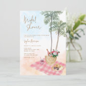 Beach Picnic Vrijgezellenfeest Kaart (Staand voorkant)