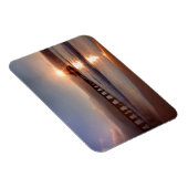 Beach pier bij zonsondergang, Hawaii Magneet (Rechterzijde)