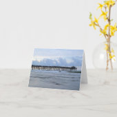 Beach Pier Note Card Kaart (Gele Bloem)