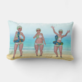 Beach Pillow met Funny Bathing Beauty Kussen
