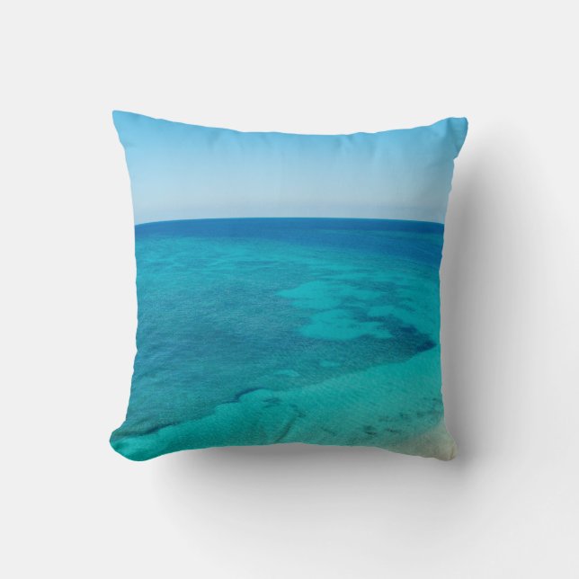 Beach Pillow: Voeg Uw Eigen Citaat of Namen toe Kussen (Voorkant)