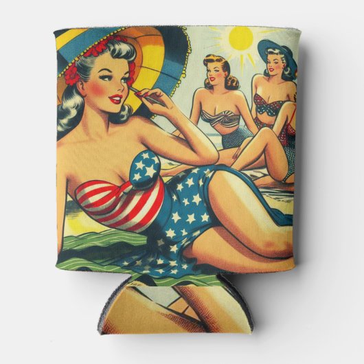  Beach Pin Up Blikjeskoeler (Voorkant)