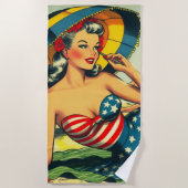  Beach Pin Up Strandlaken (Voorkant)