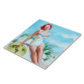 Beach Pin Up Tegeltje (Zijkant)
