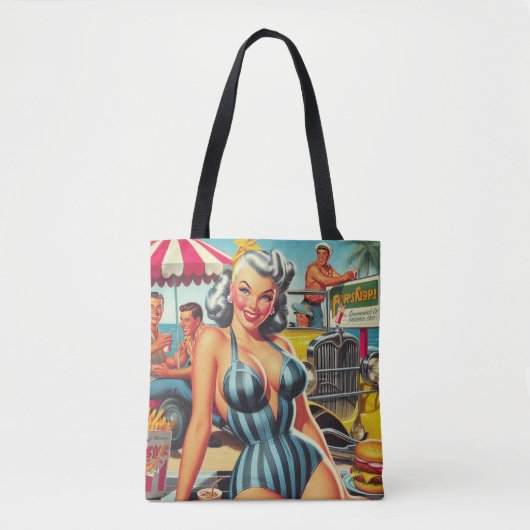 Beach Pin-up Tote Bag (Voorkant)