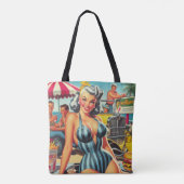  Beach Pin-up Tote Bag (Achterkant)