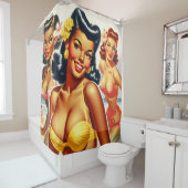  Beach Pin-ups Douchegordijn (In situ)
