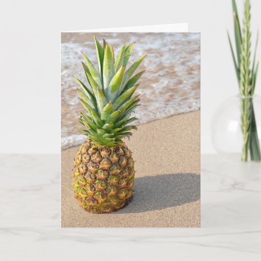 Beach Pineapple Friend Birthday Kaart (Voorkant)