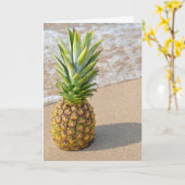 Beach Pineapple Friend Birthday Kaart (Gele Bloem)