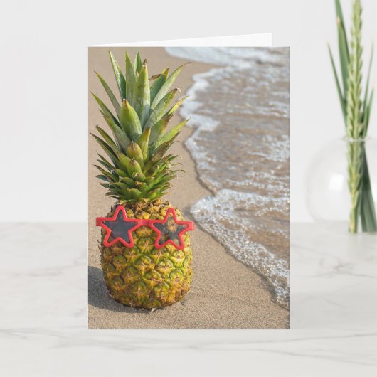 Beach Pineapple Friend's Birthday Card Kaart (Voorkant)