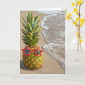 Beach Pineapple Friend's Birthday Card Kaart (Gele Bloem)