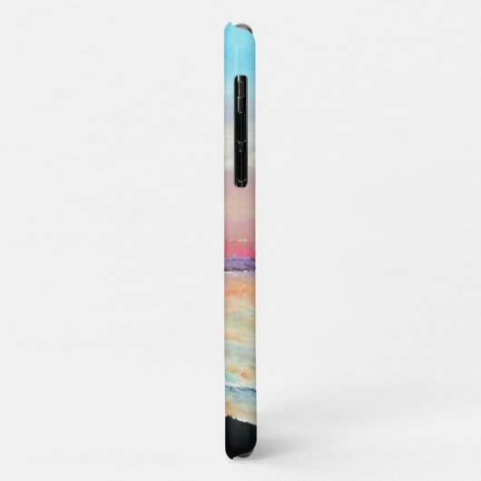 Beach Pink Blue Sunset Artwork Case-Mate iPhone Case (Achterkant/links)