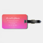 Beach Pink Orange Ombre Name Address Bagagelabel (Achterkant horizontaal)
