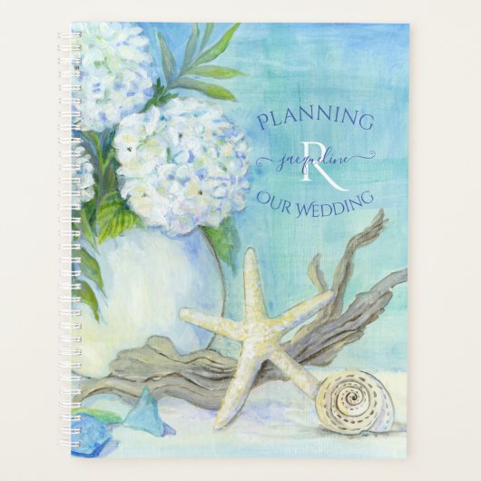 Beach Planning Our Wedding Starfish Shell Bridal Planner (Voorkant)